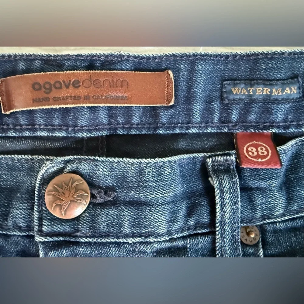 NWOT: Agave Denim Waterman Relaxed Straight 38x31 Triple Indigo Made in USA
